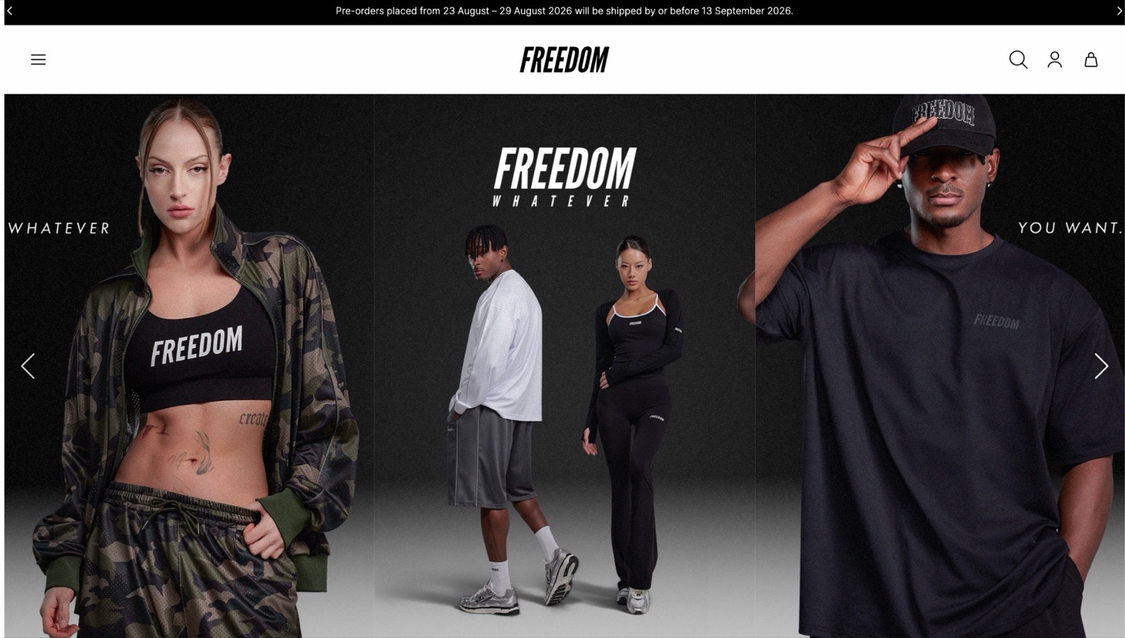 Freedom Whatever storefront