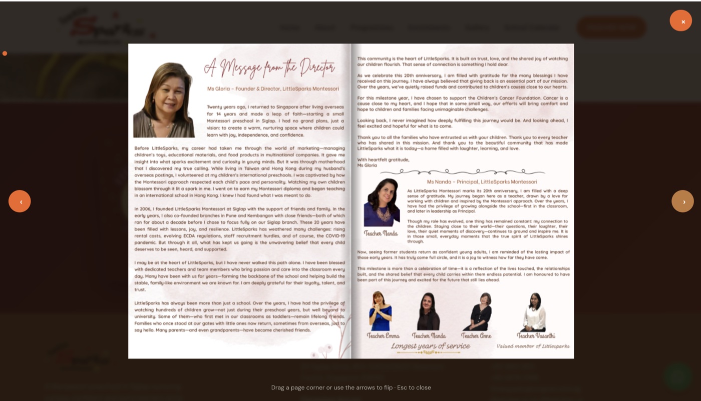 The digitised booklet open as an interactive flipbook