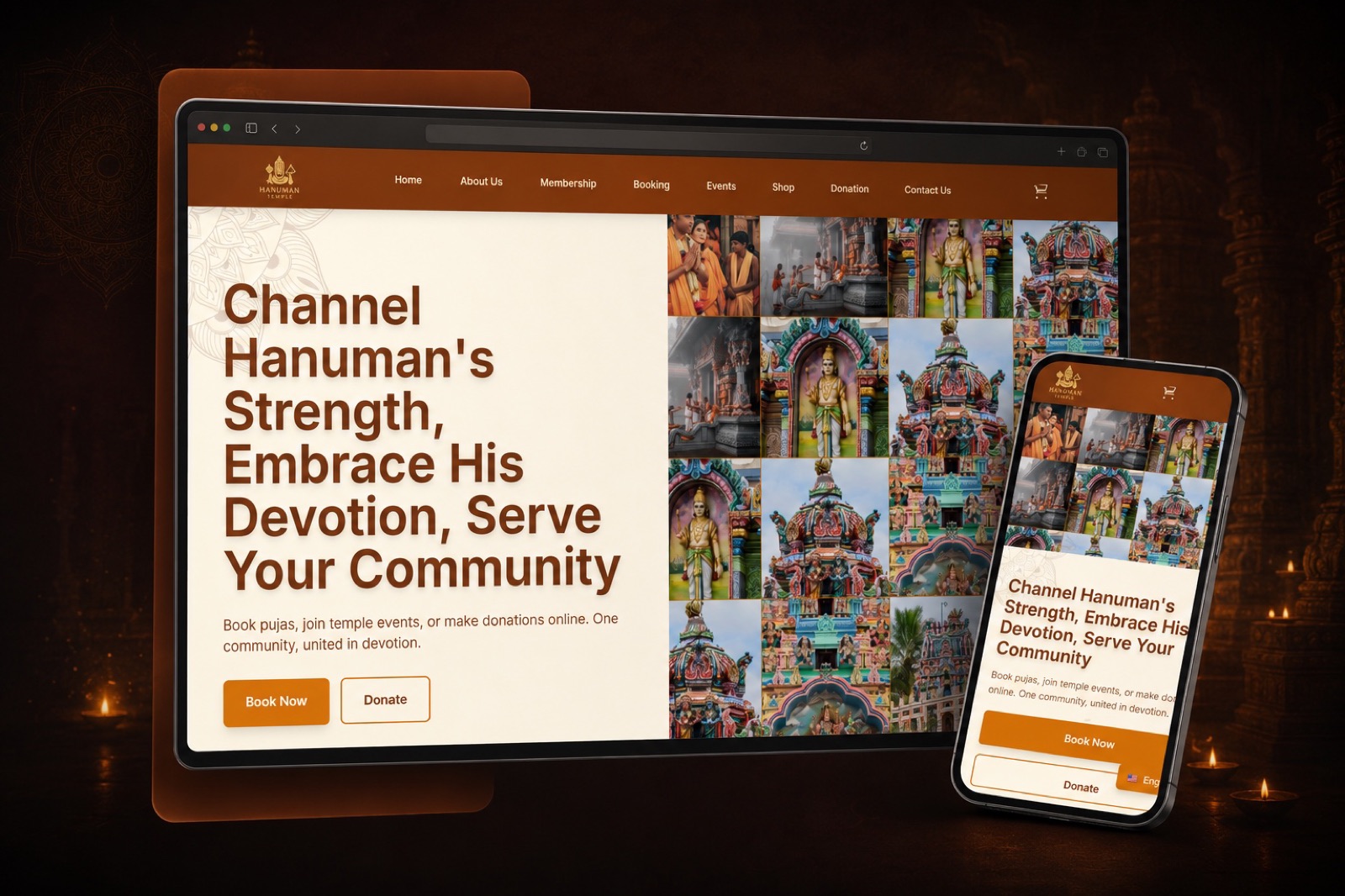 Hanuman Mandir website