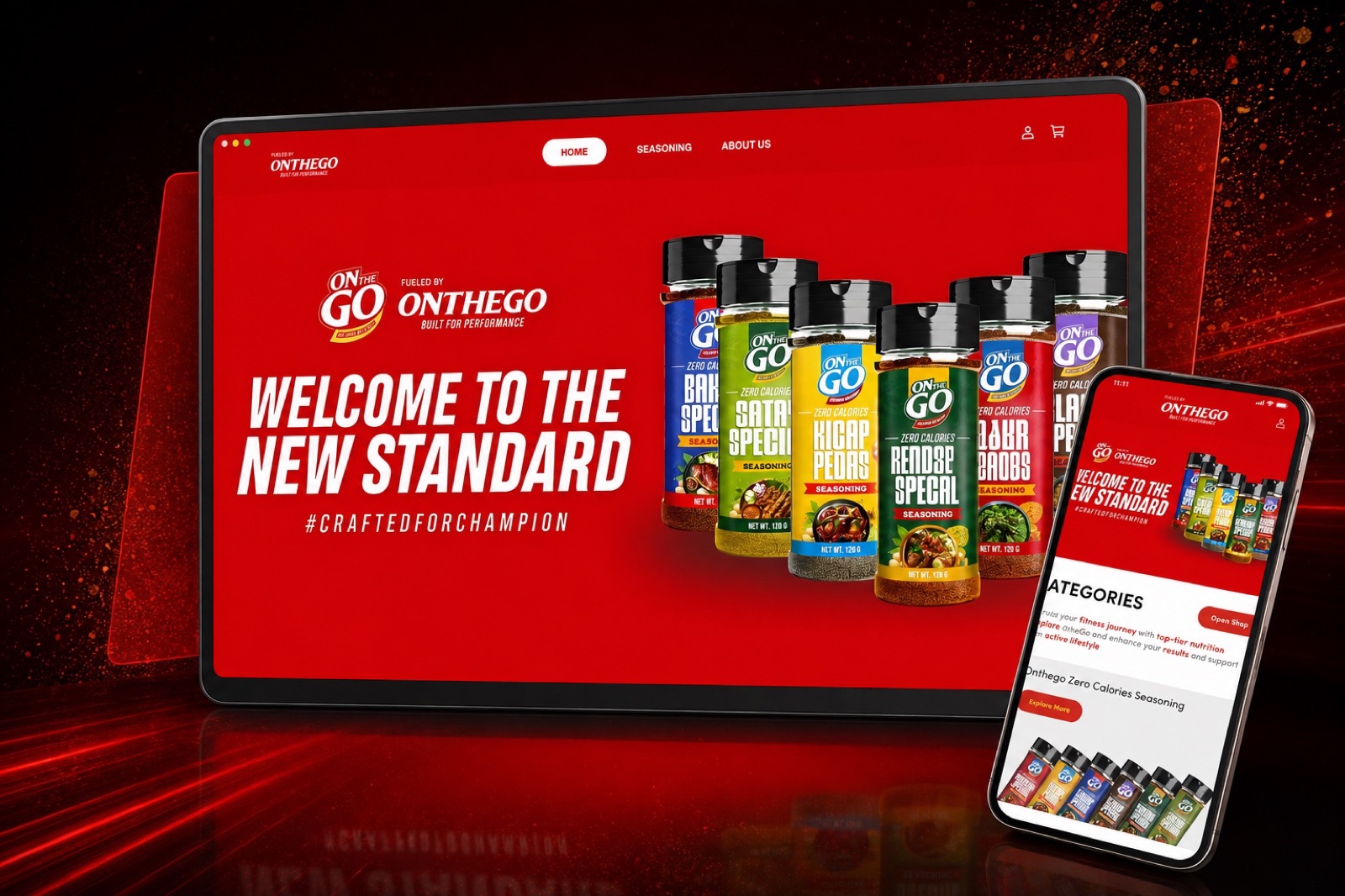 OnTheGo Official storefront on desktop and mobile